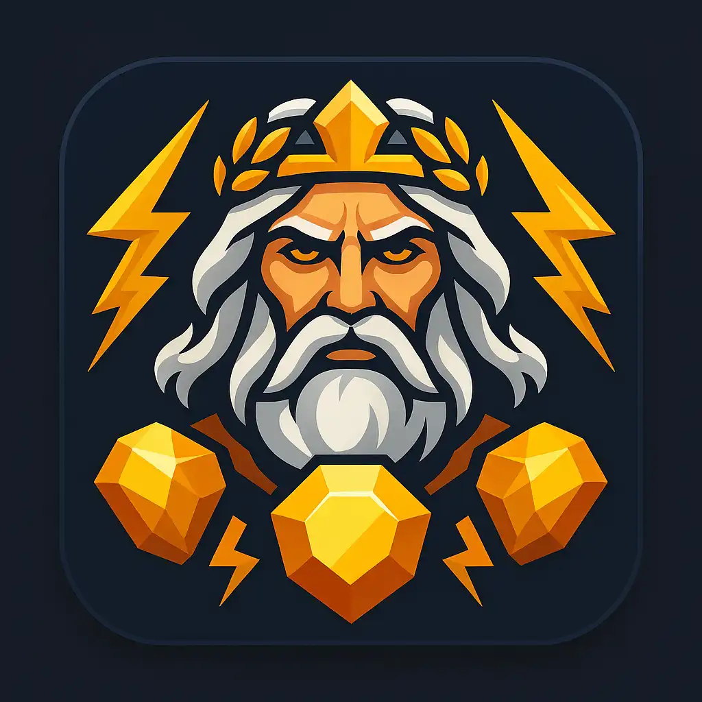 Gates of Olympus Super Scatter Slot-Symbol mit Blitzen und Goldedelsteinen