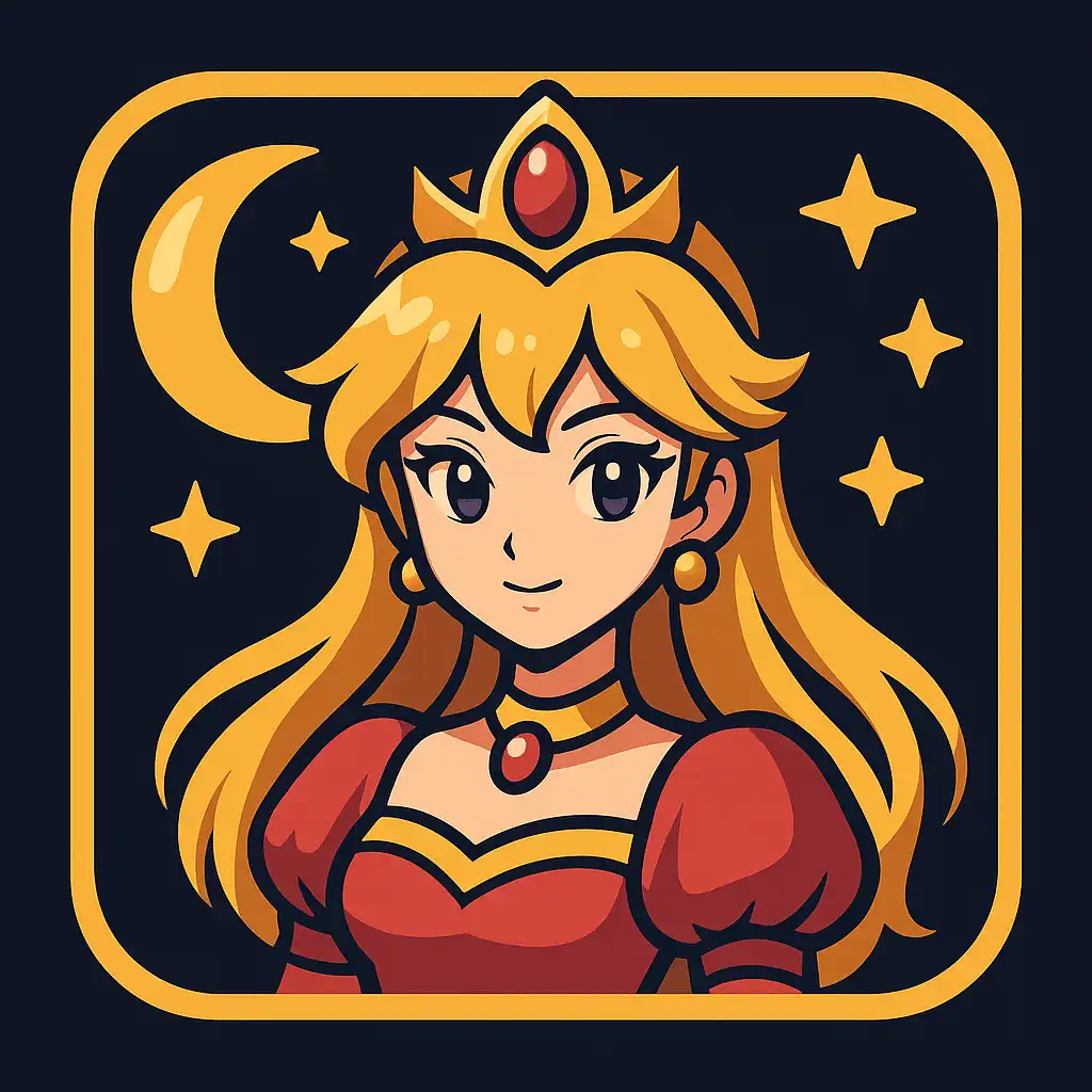 Moon Princess 100 Slot-Symbol mit Anime-Prinzessin und goldenen Monden